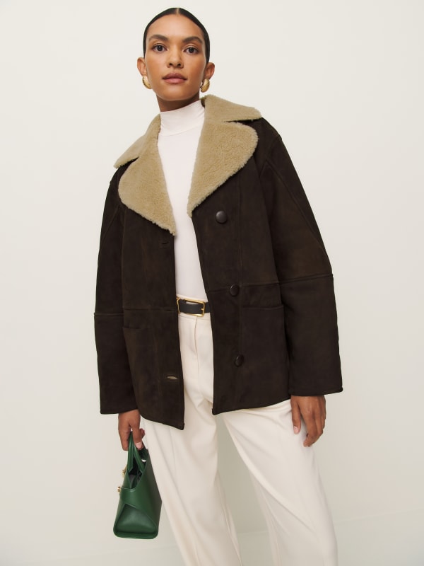 Veda Luca Suede Jacket - Mole Suede